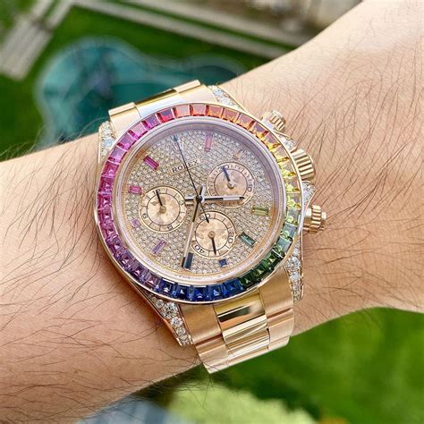 rolex daytona rainbow steel|daytona rainbow Rolex price.